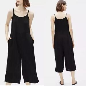 Eileen Fisher Organic Cotton Lofty Gauze Jumpsuit MP Chic Minimalist Lagenlook